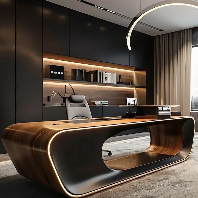 Office Furniture High End - Bureau d'ordinateur moderne, simplicité et luxe