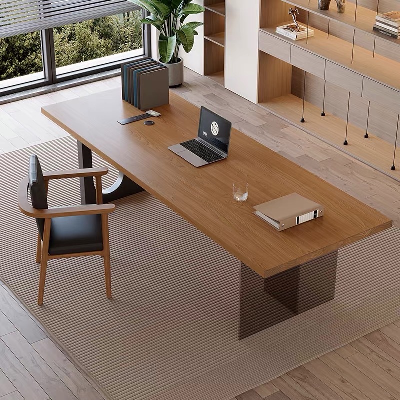 Office Furniture Desk - Bureau flottant en bois et acrylique
