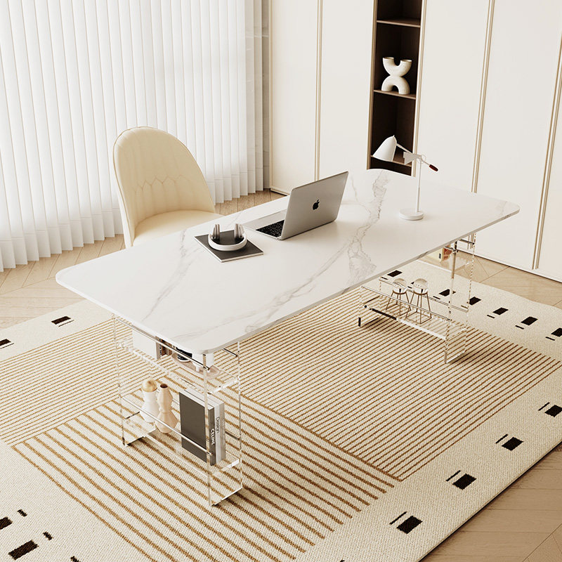 Office Furniture Desk - Bureau flottant en pierre frittée haut