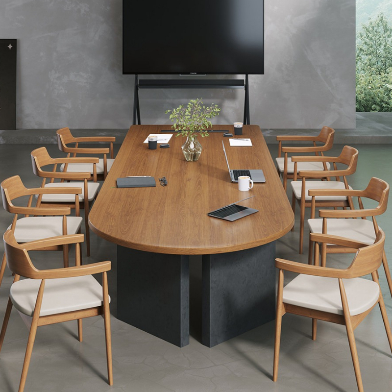 Office Furniture High End - Table de conférence semi-circulaire légère de