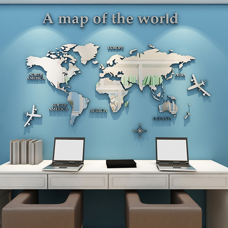 Autocollants muraux carte du m - Office Furniture World avis et prix