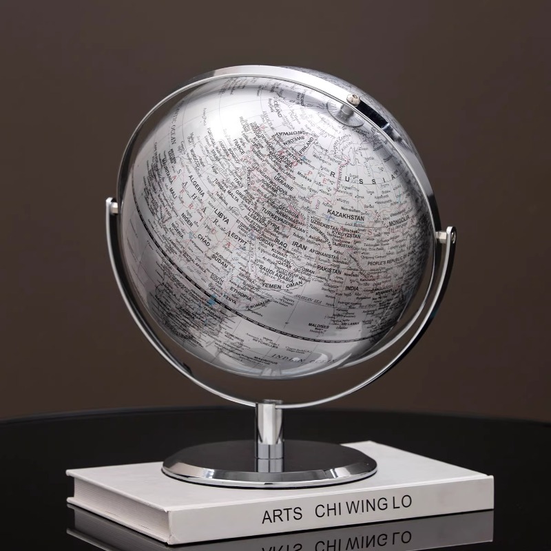Globe Terrestre de Luxe Argent - Office Furniture World avis et prix